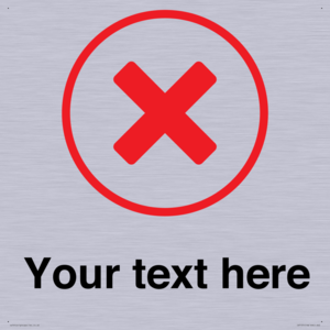 Custom plain background, red cross in a circle sign